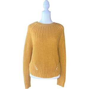 Cozy Mustard Yellow Knit Sweater by So - Size Small